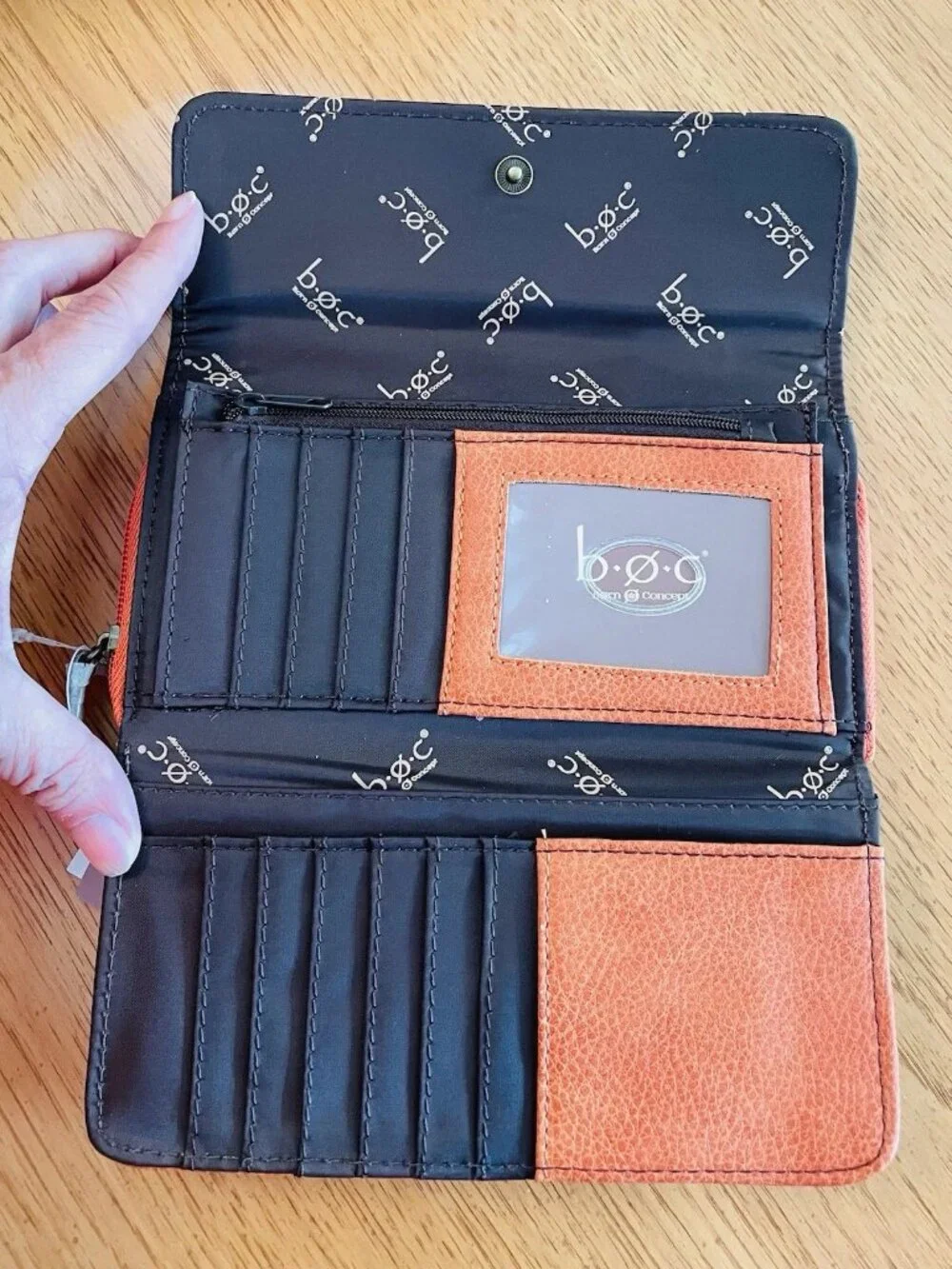 b.o.c. Orange, Pink & Yellow Leather Shoulder Bag